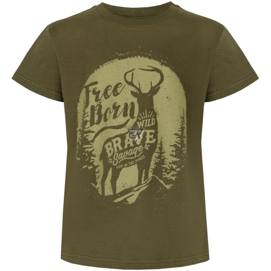 T-shirt with a deer free born 